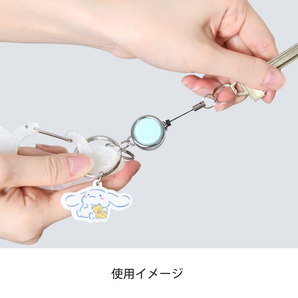 Sanrio Characters Carabiner with Cinnamoroll [FLOWERING] > Reel, LSR-G006-A