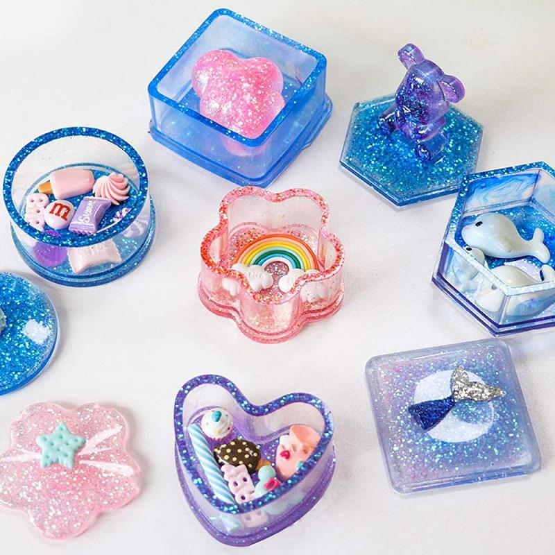 Storage Box Hexagon Shape Resin Silicone Mould Jewelry Making Diy Tools