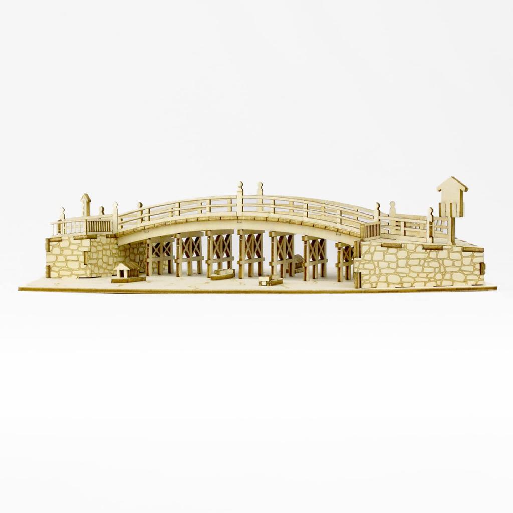 Nihonbashi 3D Wooden Puzzle DIY Craft Kit for Kids and Adults Alike Educational Toys for Boys and Girls Wooden Puzzles That Make Great 3D Art and