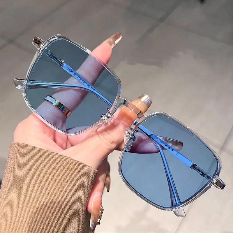 Dámské inteligentní fotochromatické brýle s minusovými dioptriemi Venkovní sluneční brýle se změnou barvy Trendy dioptrické brýle pro krátkozrakost