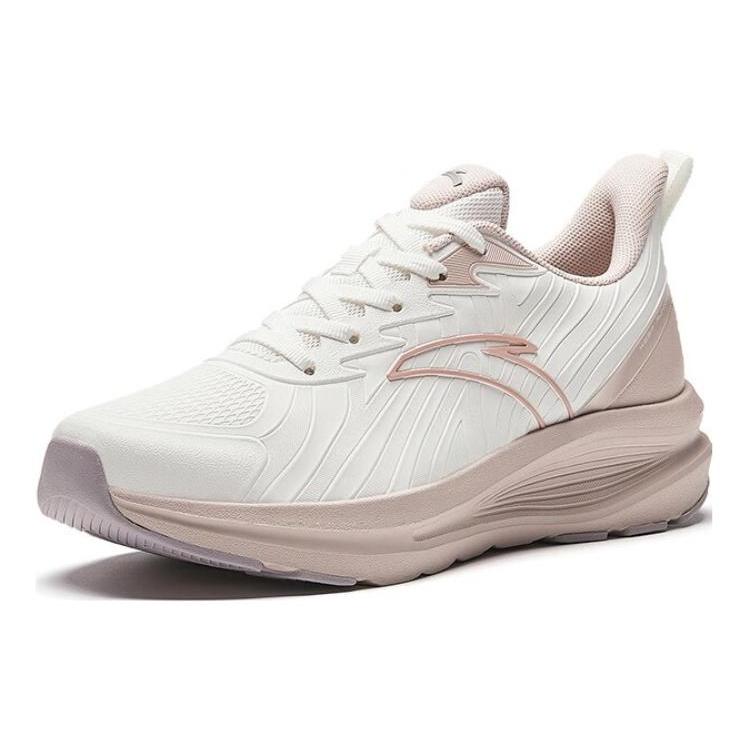New Anta Cloud Journey Slip Resistant Low Top Casual Running Shoes Women's White Gray 122345538-6