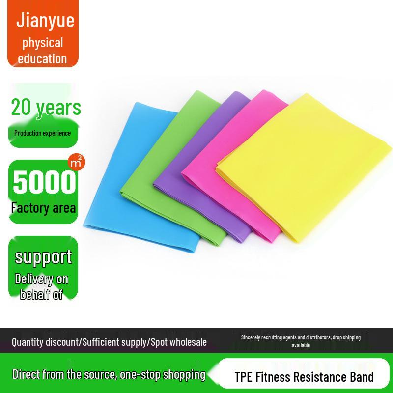 TPE Yoga Resistance Band Roll - Elastic Training Band Sheet