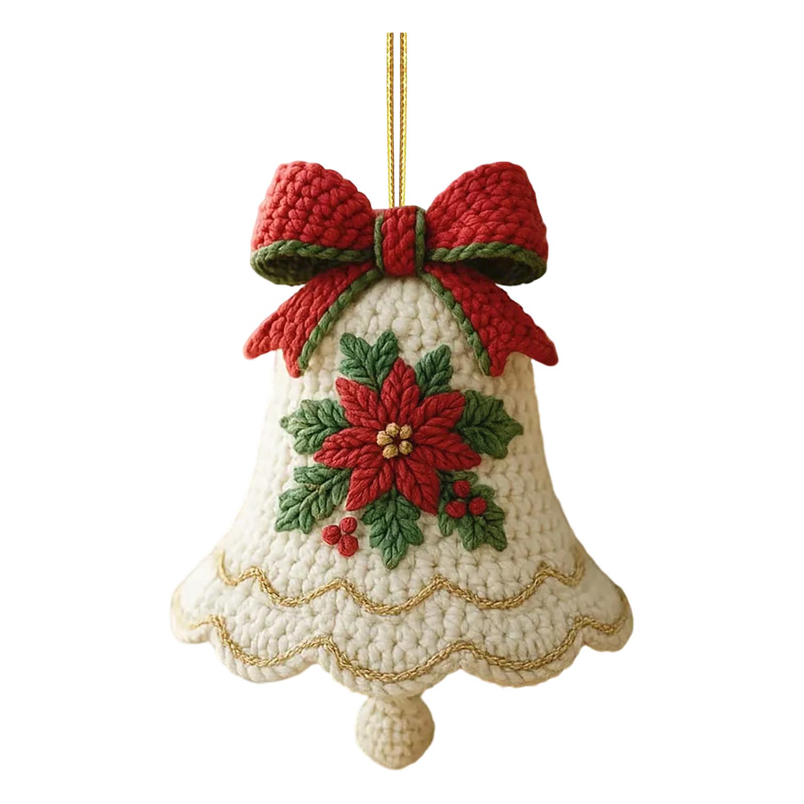 

2D Christmas Bell Pendant, Christmas Tree Pendant, Home Decoration, Acrylic Pendant One Size красный