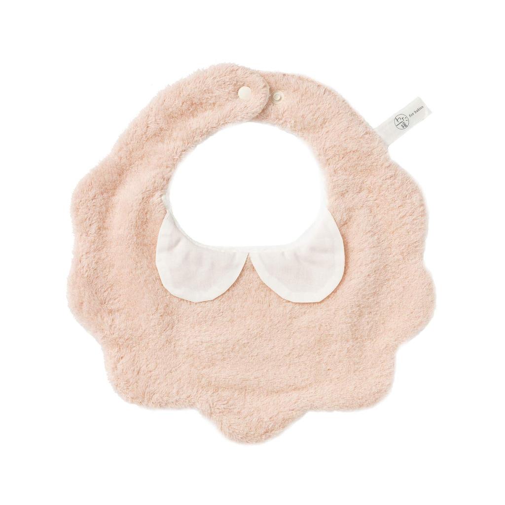 Kusunokibashi Monori Watahime Baby Collared Cloud Size Organic Product Bib, Pink, 80, 100% Cotton, Number 1-66275-90-P