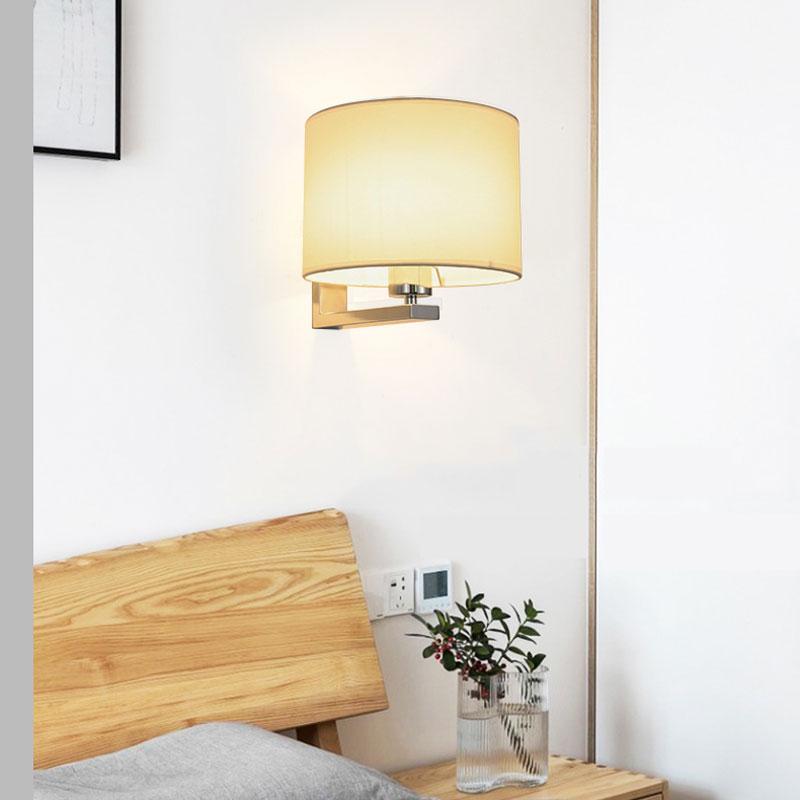 New Hotel Bedside Lamp Reading Lamp Chinese Style Living Room Bedroom Hallway Staircase Wall Lamp Warm Cloth Cover Wall Light