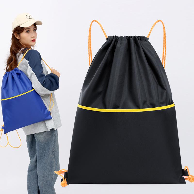 Large Capacity Sports Backpack: Drawstring Shoulder Bag for Basketball & Volleyball Storage and Training