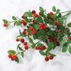 Realistic Artificial Raspberry Branch Plastic Decorative Fake Berry Branches Long Branches Simulation Flower Party Wedding