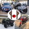 Christmas Car Reindeer Antlers And Nose Decorations Kit Vehicle Costume Plush Rudolf Red Nose Deer Antlers Auto Accessories
