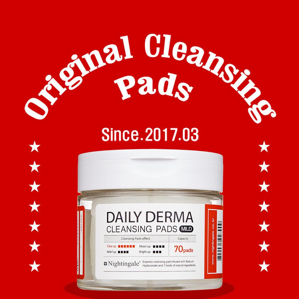 Nightingale Daily Derma Cleansing Pads Mild 70 Sheets 1ea