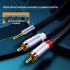 3.5mm to Dual RCA Audio Cable for Phone, Laptop, Amplifier, and Speaker with Metal Plug