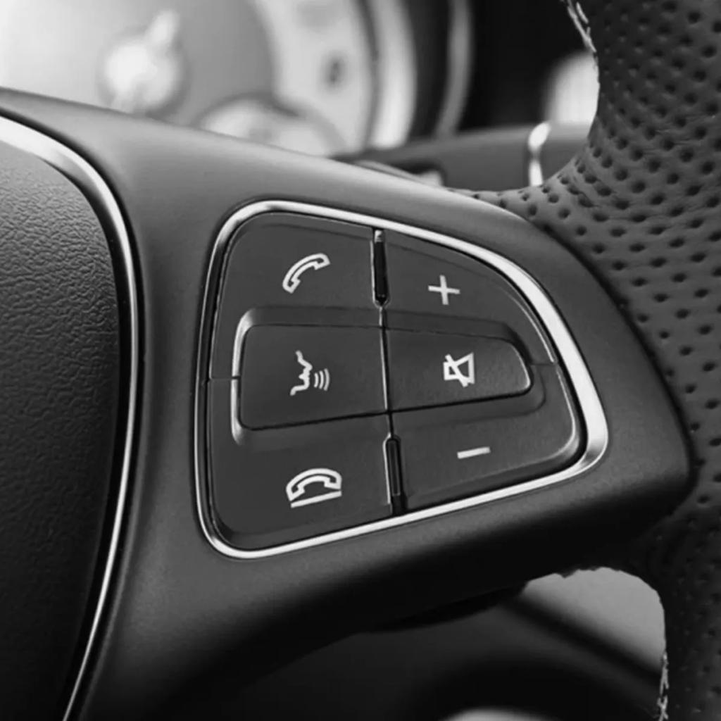 Car Steering Wheel Control Menu Switch Button Cover Trim Stickers For Mercedes Benz GLA CLA GLE GLC GLS CLS W205 W253 C200L