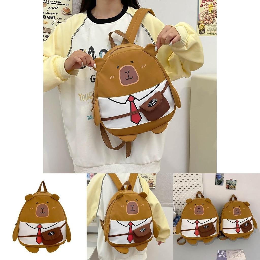 Adorable Large Capacity Cartoon Capybara Backpack For Kids Perfect For School And Play
