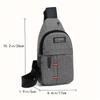 Neutral Style Men's Functial Chest Bag, Suitable for Business Trips. Simple Design, Made of Nyl Material, with a Crossbody Strap