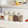 4Pcs Quantified Glass Seasoning Jar Moisture-proof Spice Bottle Salt Storage Container  for Home