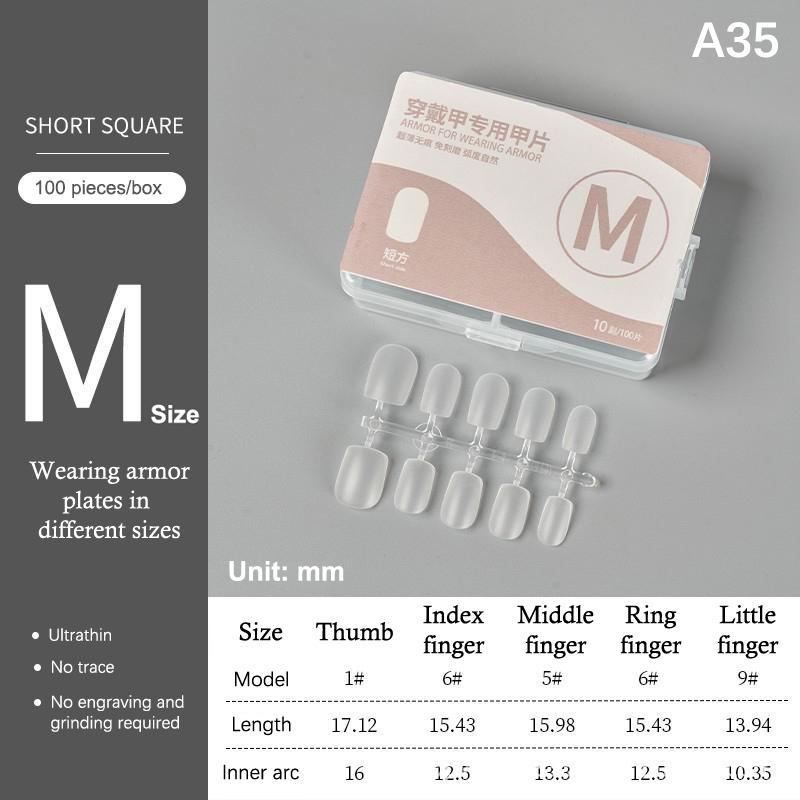 100Pcs/Box Matte Fake Nails No Polishing Press On False Nails Medium Short Design High Matt Soft Gel Nail Tips For Extension