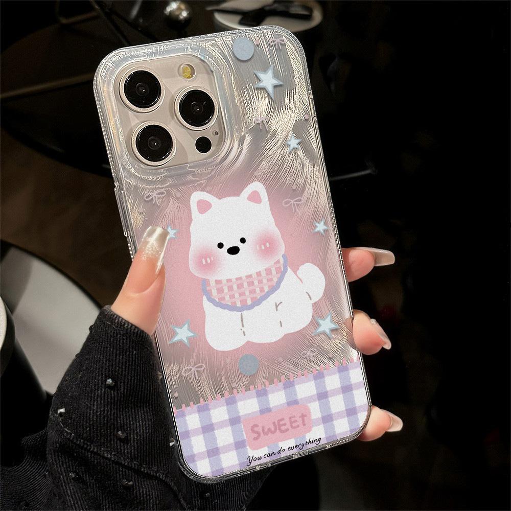 Feather Luster Phone Case for Samsung A53 A14 A33 A12 A32 S24 S23 Plus S20 S21 FE for iPhone 17 15 16 13 Pro 17 16 Pro Max Butterfly Bow Phone Case