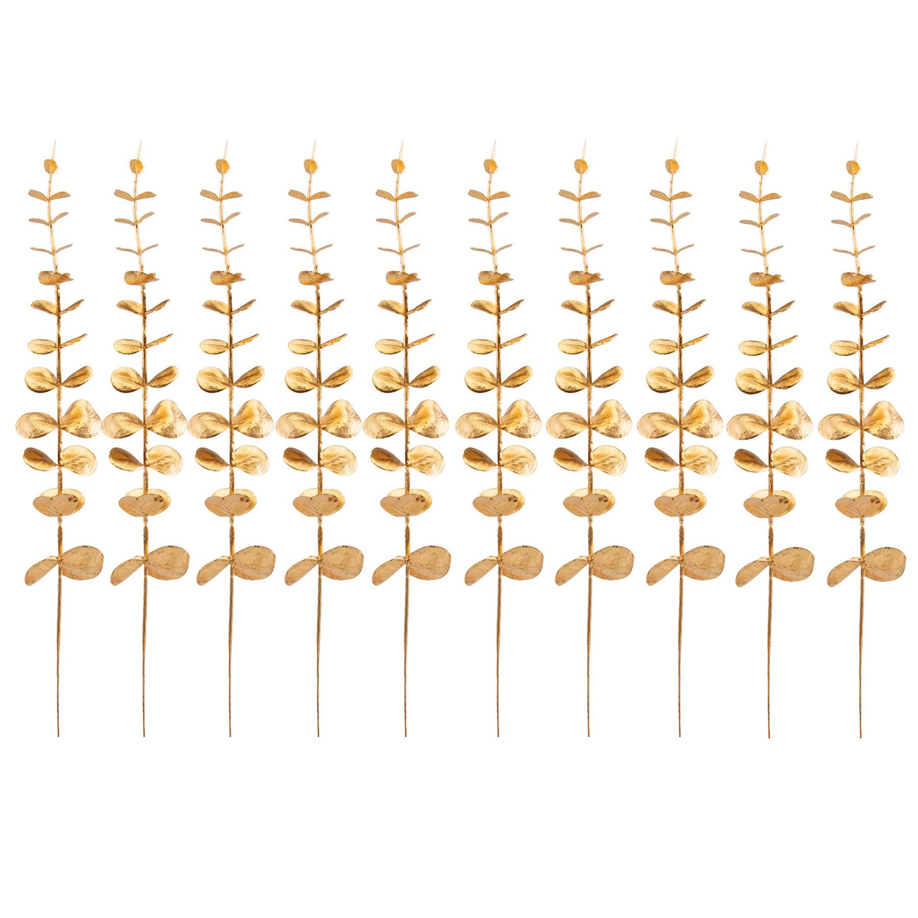 

10Pcs Artificial Eucalyptus Stems Plastic Faux Plant Home Office Wedding Party Decor A