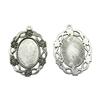 Oval Bezel Pendant Setting With Bail Fit 18x25mm Cabochon Blank Bases Tray