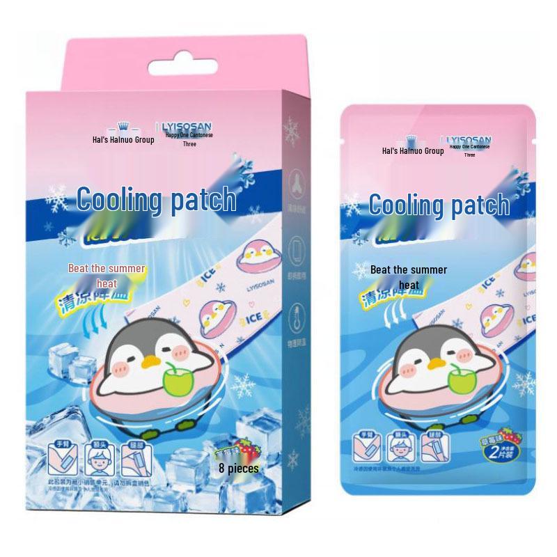 Strawberry Scented Cooling Patches - 8-Pack for Summer Heat Relief and Refreshment