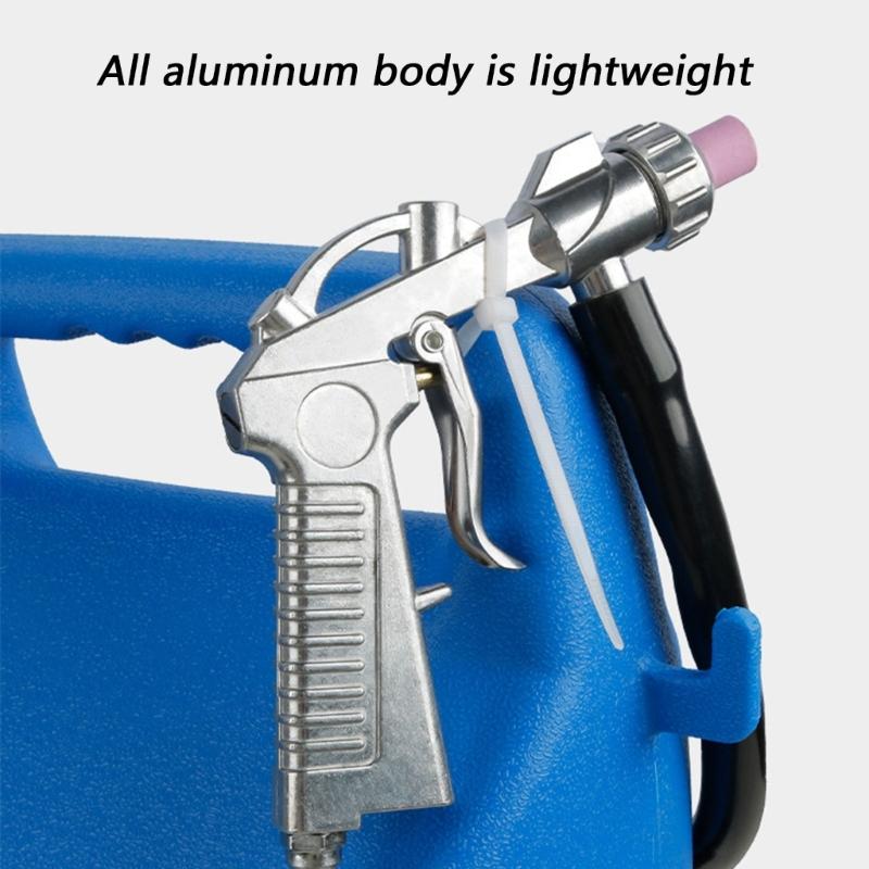 Air Powered Sand Sandblasting Tool for Deburring and Cleaning Metal Surfaces Features Anti Bending Spring Protection Hanging Hook Storage Easy