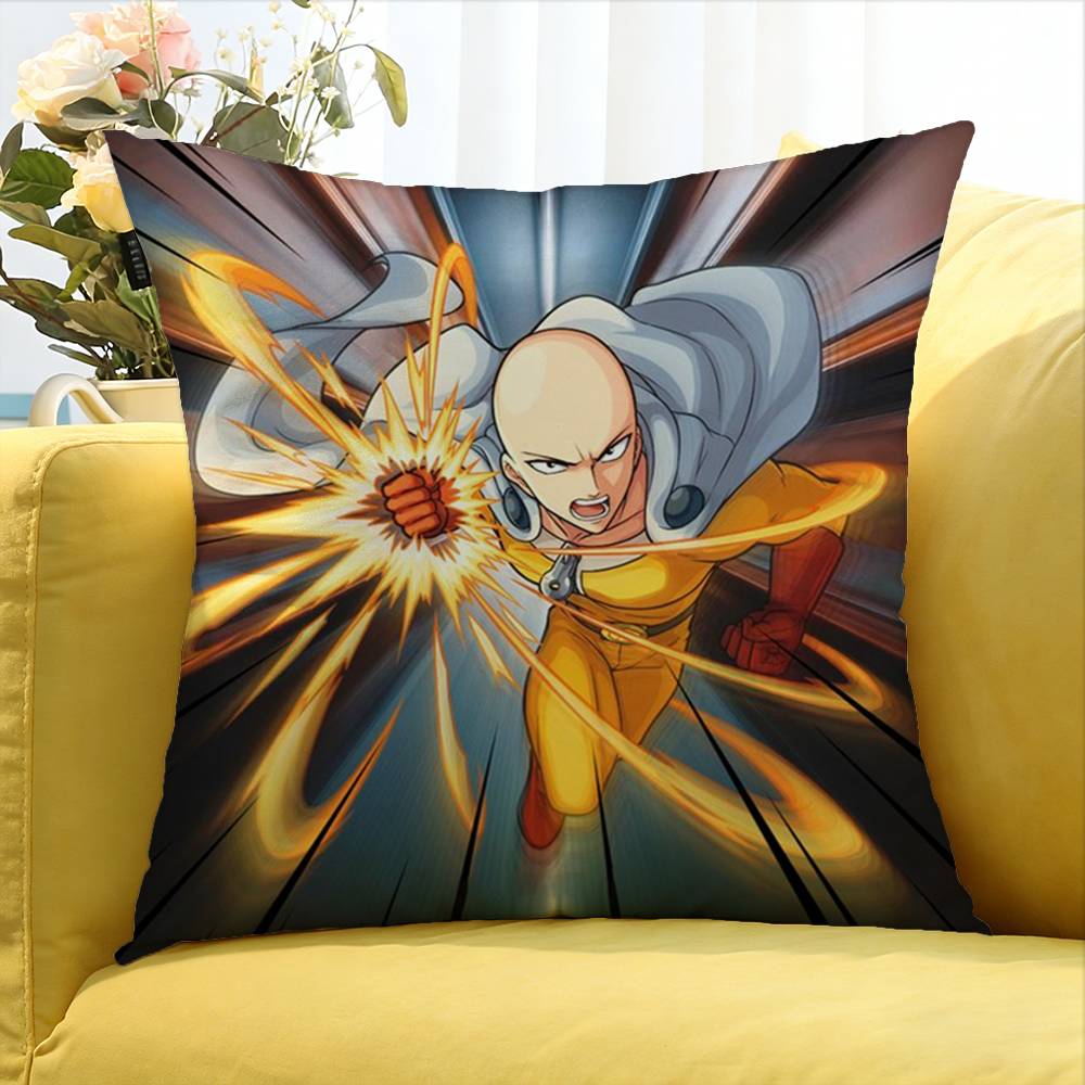 OnePunchMan World Various Sizes Square Pillow Case For Car Home Bedchamber Decor