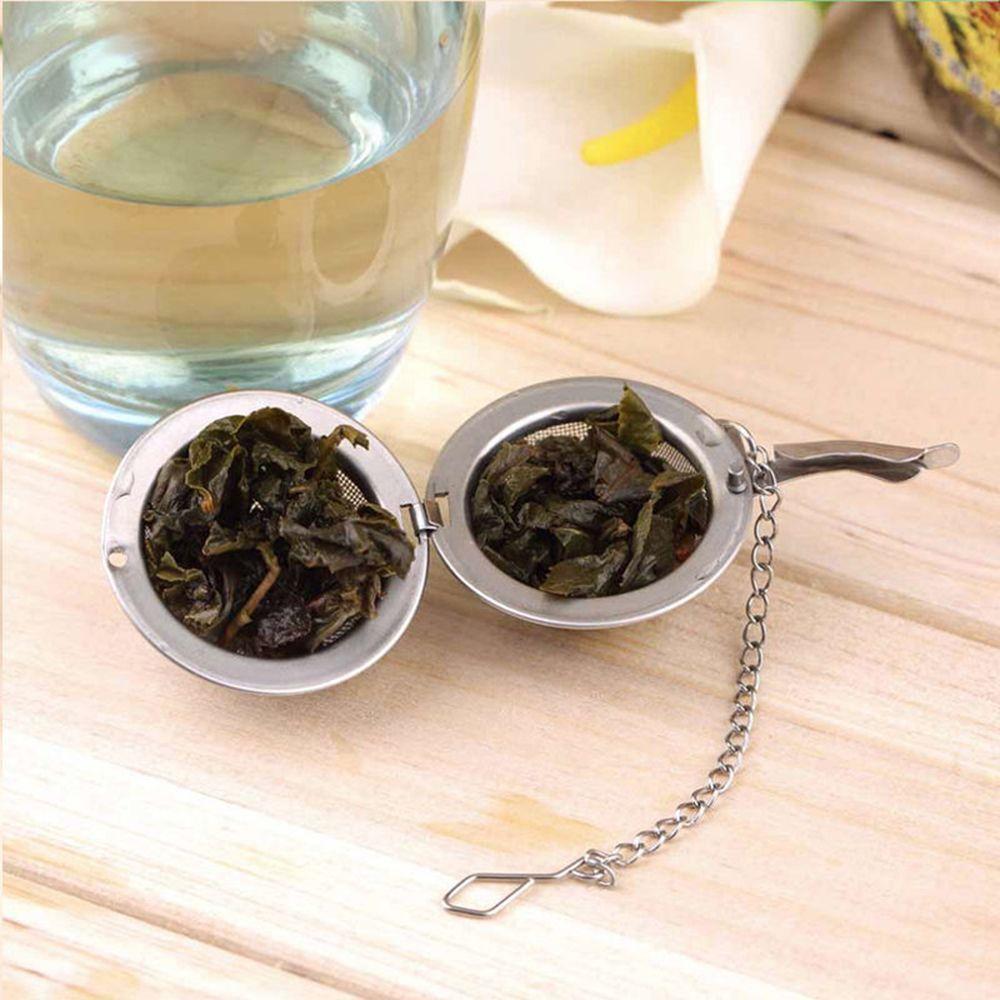 Leaf Infuser Strainer Mesh Kitchen Tea Spoon Filter with Chain Stainless Steel Special Tea Filter
