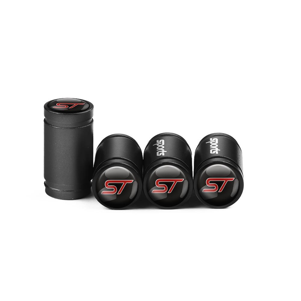 4Pcs Aluminum Alloy Car Wheel Tire Valve Caps Air Tyre Stem Cover Case Plugs Airtight For Ford ST Line Focus X 2 3 Mustang