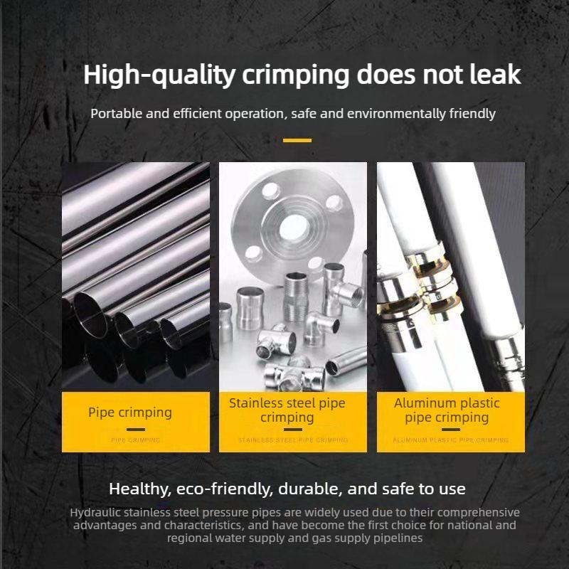 Stainless Steel Hydraulic Pipe Pliers Aluminum Plastic Pipe Hydraulic Crimping Tool Industrial Stainless Steel Clamp Pliers