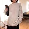 Women's Pure Wool Round Neck Sweater - Thickened, Versatile, Loose Fit for Autumn & Winter