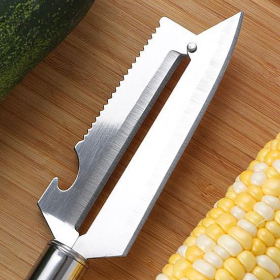 4 In 1 Stainless Steel Peeler, Multifunctional Vegetable Fruit Cutter, Potato Apples Carrot Peeler with Bottle Opener And Scaler
