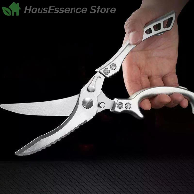 ※1Pcs Stainless Steel Chicken Bone Kitchen Shears For Meat Fruit Boning Fishing Hunting Camping Heavy Duty Kitchen5
