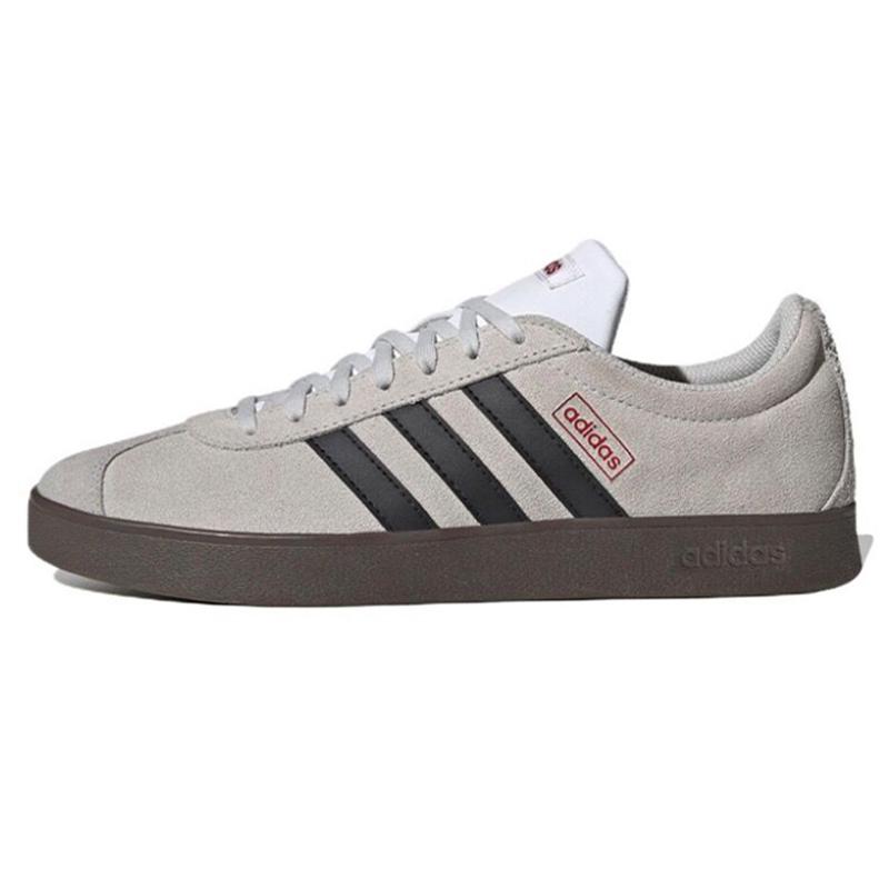 Adidas VL COURT 2.0 Abrasion Resistant Low top Skateboard Shoes Unisex Beige Brown HQ1802(Team562-)