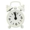 Classic Home Cute Battery Operated Analog Mini Round Bedside Desk Alarm Clock