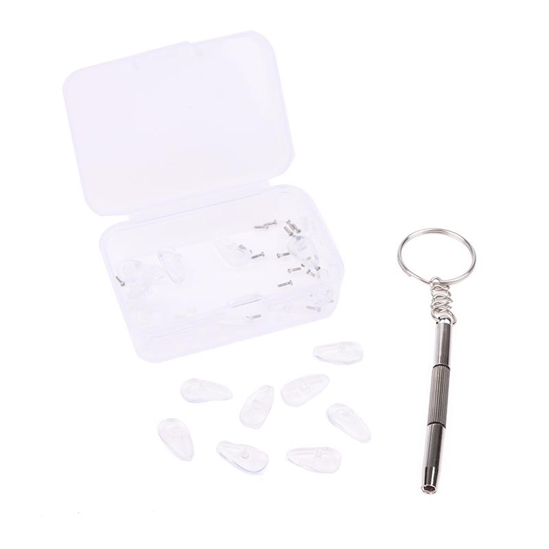 1 Set Glasses Nose Pad Set Silicone Airbag Soft Air Glasses Accessories Non-Slip Air Cushion Boles With Screws And Screwdrivers