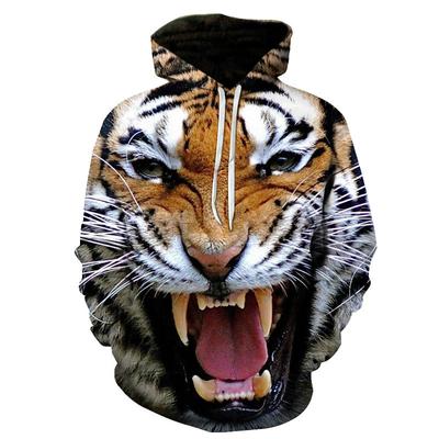 Sweat-shirt à capuche pour hommes, imprimé tigre 3D, Animal drôle, Streetwear, mode populaire, pulls à manches longues, printemps automne