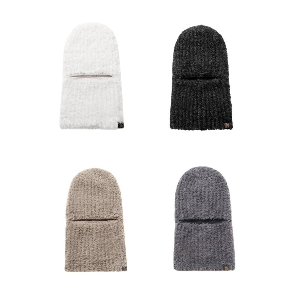 Thickened Winter Balaclavas Cap Neck Warmer Ski Knitted Mask Casual Full Face Pullover Cap Riding