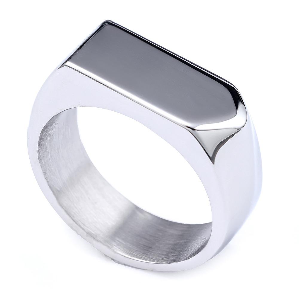 Nordic Vintage Round Square Irregular Smooth Ring Rust Free Fashion Jewelry for Women