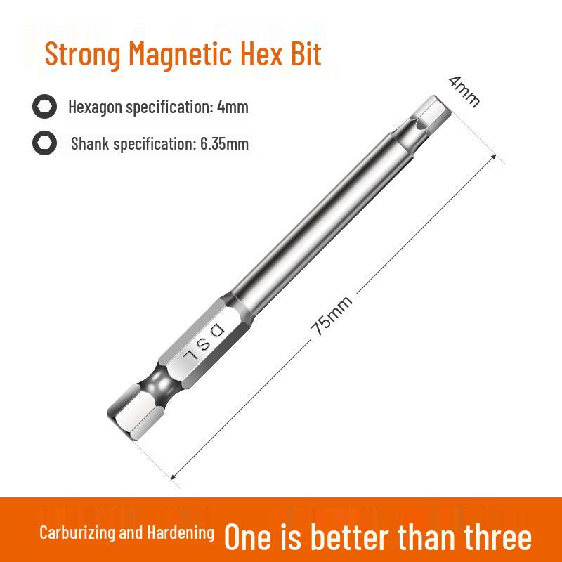 Industrial Grade Magnetic Hex Socket Driver Bit Set for Electric Screwdrivers and Hand Drills