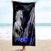 1PC Custom Name "Galactic Horse Dance" Beach Towel Highly Absorbent And Sand-Resistant Towel for Swimming, Pool, Yoga, And Travel Lightweight