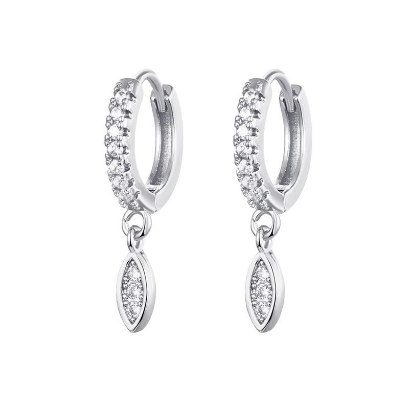 Diamond-Studded Zircon Earrings - Ins Style Cross Earrings