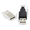 10pcs Type A Male Female USB 4 Pin Plug Socket Connector With Black Plastic Cover Type-A DIY Kits