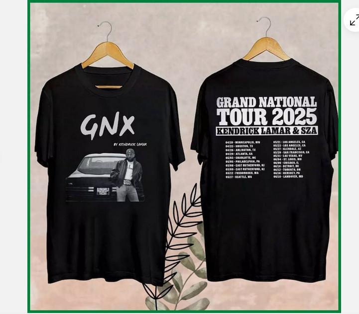 

Grand National Tour T-Shirt, Kendrick Lamar Tour 2025 Fan T-Shirt 4XL