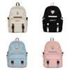 Large Capacity Yummy Letter Print Nylon Backpack For Girls And Boys With Breathable Design For School And College Use