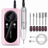 45000RPM Rechargeable Nail Drill for Acrylic Gel Nails - Portable Electric Nail File Set - Professional Manicure & Pedicure Kit for Home Salon Less