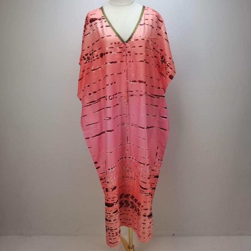 Womens Lightweight Beach Cover Up Dress Loose Kimono Swimwear Overdress Vacation Poolside Sun Protection