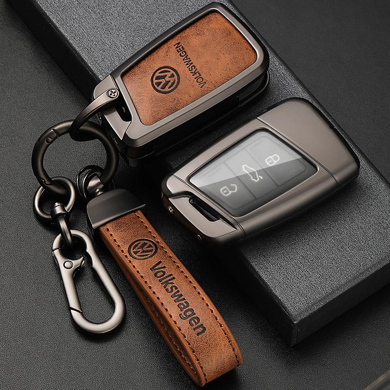 Zinc Alloy Car Remote Key Case Cover Shell Protection Auto Keychain Accessories For VW Volkswagen Passat B8 Tiguan Magotan Golf USX3