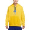 Nike Nakışlı Logo Spor Kapüşonlu Sweatshirt Erkek Aktif Giyim Sarı DM5463-709