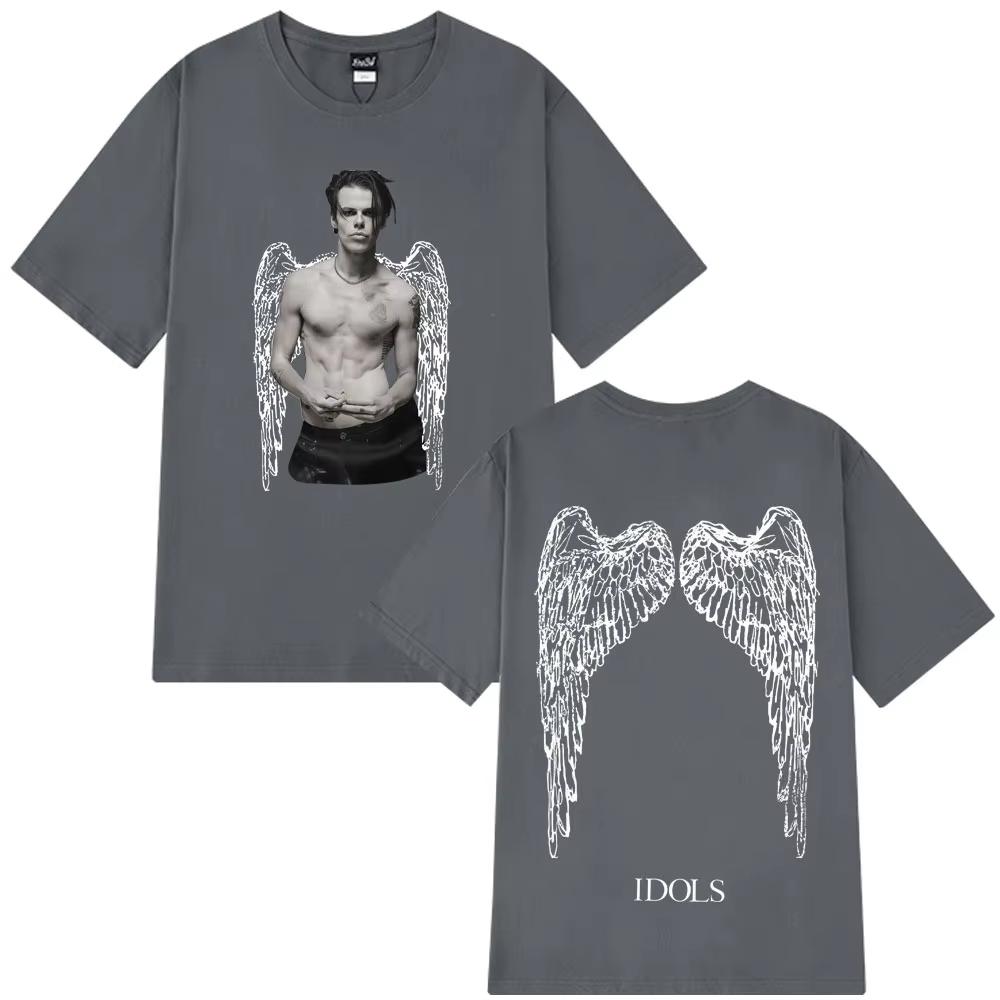 Yungblud IDOLS Wings Album Tour 2025 Tričko Pánské Dámské Módní Hip Hop Krátký Rukáv Pánské Tričko Letní Ležérní Bavlněná Volná Trička