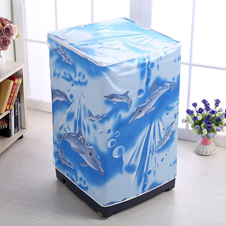 Kang's Satin Fabric Dust Cover for Vertical Pulsator Double Tub Washing Machines