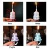 Portacandele Anello per Torta Finitura Seta Anello Candela Mini Torta 3D Anello Candela Compleanno Cake Topper